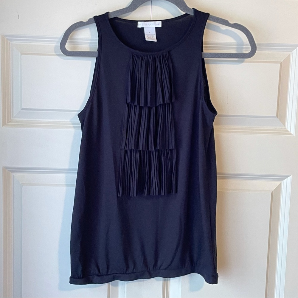 DESIGN HISTORY Sleeveless Womens Top Black Medium